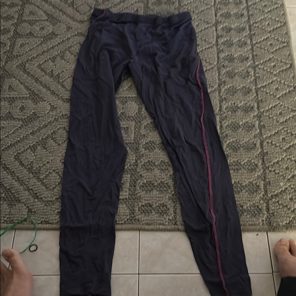 Fashion Nova Black Pants with Pink Stripe